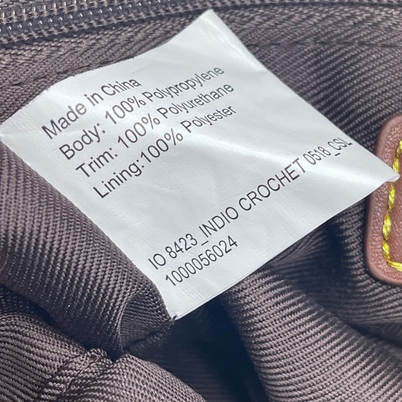 new The Sak ᯾ Indio Small Crochet Tote Handbag Bag ᯾ Urban Static Charcoal Knit - Picture 15 of 16